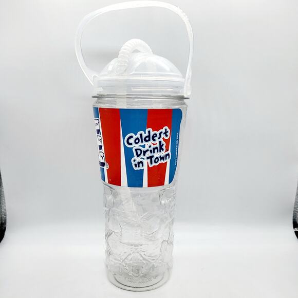 ICEE Polar Bear Mascot Reusable Transparent Cup with Lid Flex Straw Collectible - Picture 3 of 12